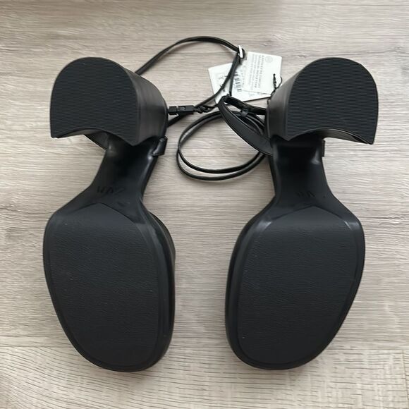 ZARA | Black | CHUNKY HIGH HEELED PLATFORM SANDALS - Picture 11 of 11